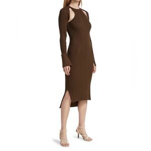 3.1 Phillip Lim Variegated Rib Scoop Back Sweater Dress